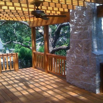 Two Story Stone Fireplace Addition