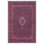 Bareens Designer Rugs - Vintage Antique Persian Tabriz Elliott Wool Rug - Create a new dimension of style in your space with this breath-taking antique hand knotted Persian rug. Made in Iran, this gorgeous hand-knotted rug features all vegetable dyes and 100% wool, adding luxurious texture and appearance. This gorgeous antique rug features an intricate design with a unique detailed border. Featuring an awe-inspiring color pallet and an intricate design handmade by skilled artisans is a great addition to any decor. Bring luxury and extravagance to your living space with this luxurious rug.