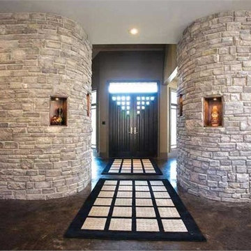 Prairie-Style Home Entrance