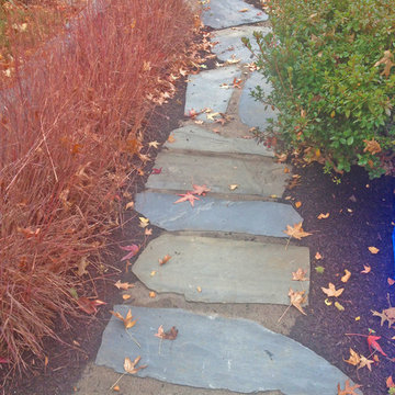 Natural Stone & Brick Patios with Natural Stone Walkways