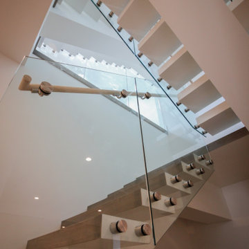 Project #80 | Mono-Beam Staircase with Glass Panels