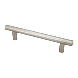 Cosmas - Cosmas 3-3/4&rdquo; Hole Spacing Satin Nickel Euro Style Bar Pull [5-PACK] - Cabinet And Drawer Handle Pulls