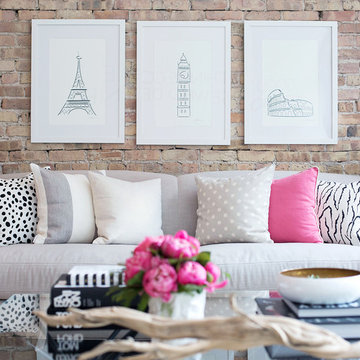 Exposed Brick Living Room