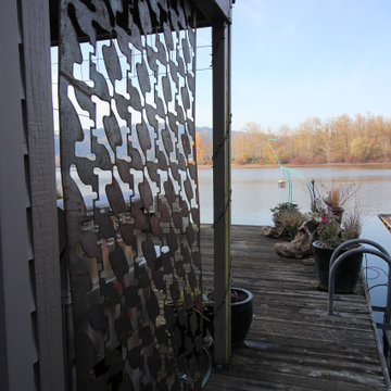 Gardening on a houseboat