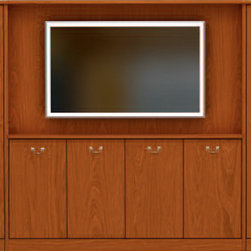 Nelson Monitor Deck Credenza with Side Decks by Nevers Industries - Filing Cabinets