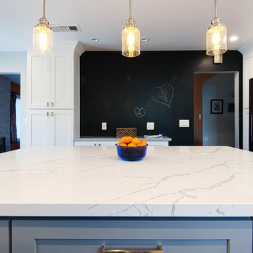 San Jose White Shaker Kitchen Remodel- semi custom cabinets, quartz counter tops