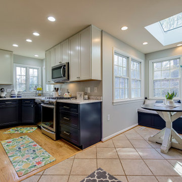 Transitional Two-finish Kitchen Design Alexandria, VA