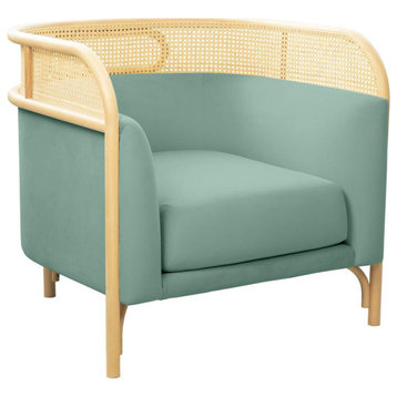 Desiree Ocean Blue Velvet Accent Chair