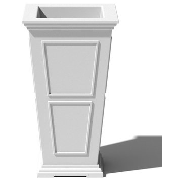 Brixton Tall Planter, 28", White, 28 Inch, 1 Pack