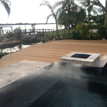 Brazilian Walnut seamless deck , IPE clip system- BEFORE STAIN