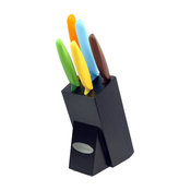 Oceanstar KS1217 6-Piece Non-Stick Coating knife set With Block, Elegant Black