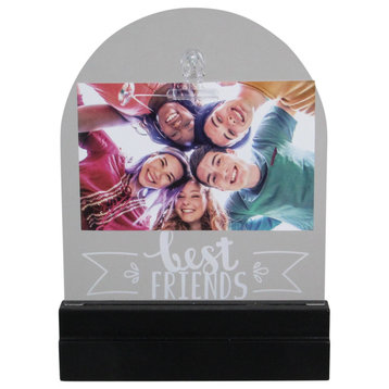 LED Lighted Best Friends Picture Frame With Clip 4" x 6"