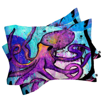 Deny Designs Sophia Buddenhagen Purple Octopus Pillow Shams, King