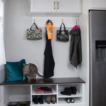 Sun Room Transforms to Mud Room/Home Office
