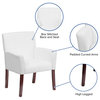 White Leather Side Chair