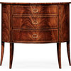 Clean & Classic Biedermeier Demilune Cabinet - Light Antique Mahogany