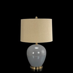 Eter Blue Glass LED Table Lamp - Table Lamps