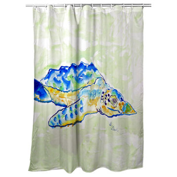 Betsy Drake Loggerhead Turtle Shower Curtain