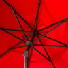 Safavieh UV Resistant Elegant Valance 9' Umbrella, Red/White