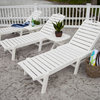 Nautical Chaise With Wheels, Sand