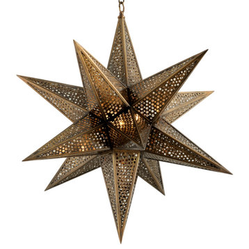 Star Of The East 3-Light Chandelier, Old World Bronze