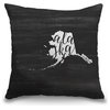 "Home State Typography - Alaska" Outdoor Pillow 16"x16"