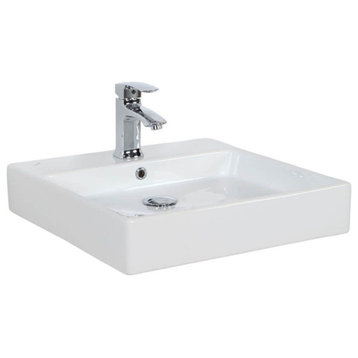 WS Bath Collections Simple 50.50B.01 Simple 19-11/16" Square - Glossy White