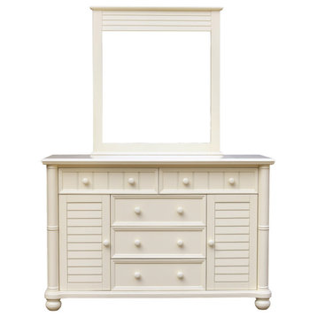 Ice Cream At The Beach Dresser And Mirror | 5 Drawers | 2 Cabinets