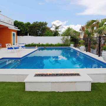 Amelia Island Coastal Contemporary Backyard