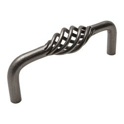 Cosmas - Cosmas 9992-96WN Weathered Nickel Birdcage Cabinet Pull, Set of 25 - Cabinet And Drawer Handle Pulls