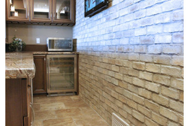 Large elegant basement photo in Calgary