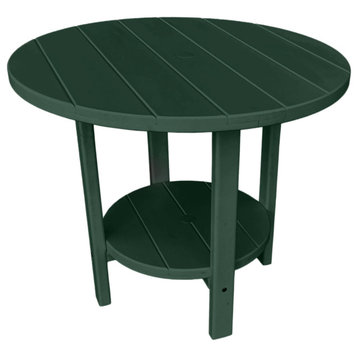 Phat Tommy Round Outdoor Dining Table, Poly Lumber Furniture, Green