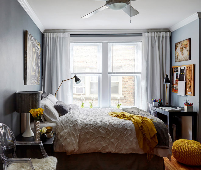 Transitional Bedroom by Orange Interiors