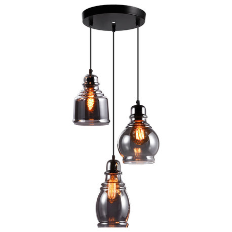 Vintage Glass Pendant Light Fixture