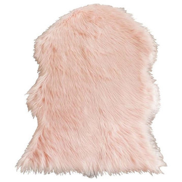 Safavieh Faux Sheep Skin Pink Shag Rug - 5' x 8'