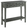 Linon Sadie Wood 38" Console Table in Gray