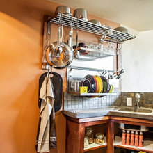Florida untraditional kitchen wall storage