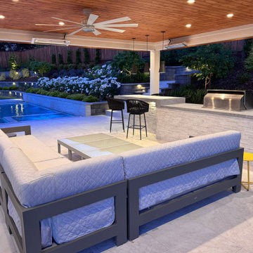 Modern Walnut Creek, CA. Backyard Pool & Landscape.