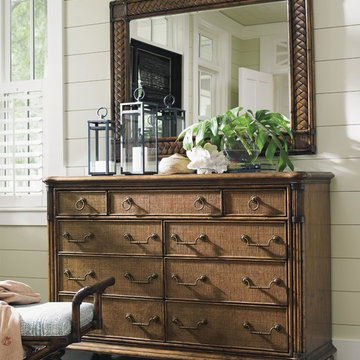 Tommy Bahama Home Bali Hai Breakers Double Dresser and Mirror Set