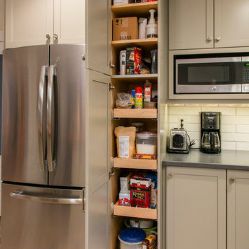Painted Gray Frameless Shaker Kitchen
