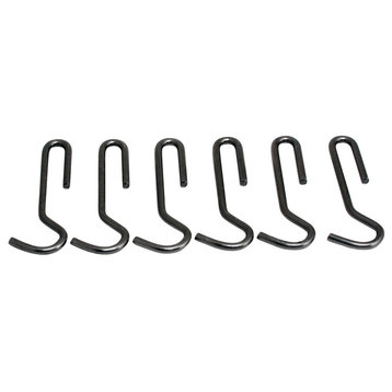 Handcrafted 4.5" Straight Pot Hooks 6 Pack Hammered Steel