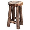 Montana Woodworks Homestead 24" Transitional Wood Backless Barstool in Brown