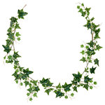 WORTH IMPORTS - 70" Ivy Garland, Variegated - Add a natural touch to your decor with this garland. Completely flexible, it can be used on any stairway or banister. The leaves are faux yet they look so realistic and natural. Great Spring or all year long decoration.