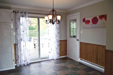 Example of a classic dining room design in Montreal