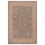 Bareens Designer Rugs - Oriental Ziegler Emerson Gray Beige Hand-Knotted Wool Rug - 9'4'' x 11'11'' - Enhance the ambiance of your home with this magnificent Persian-influenced Turkish hand-knotted rug made by skilled artisans capable of creating the most exceptional vegetable dyes and hand-spun wool. This exquisite handmade rug is a one-of-a-kind Peshawar Kafkaz, otherwise identified as Chobi, Chobi Peshawar, Oushak, or Ziegler rug. These handmade rugs are crafted in Pakistan utilizing superior-quality wool imported from Australia, New Zealand, and Korea in two types of weaves: the Persian weave and the Mori weave. This rug is meticulously crafted by hand using the finest natural vegetable dyes extracted from local plants. The artisans use a blend of hand-spun local and fine merino wool, resulting in a rug with a compelling texture, higher lanolin content, and longer staple. The artisans occasionally incorporate natural or artificial silk into the pile to enhance specific motifs. The finished product is an awe-inspiring execution of flawless design and an understated palette that exudes elegance.