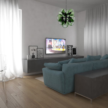 INTERIOR DESIGN - living e cucina comunicanti