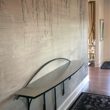 Custom Wall-Mounted Entry Table - view toward balcony