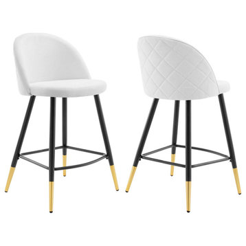 Modway Cordial Fabric Counter Stools Set of 2