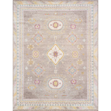 Khotan Hand-Knotted Wool Camel Area Rug- 9' x 12'