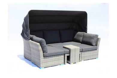 Florence 5-Piece Wicker Outdoor Modular Daybed Setting